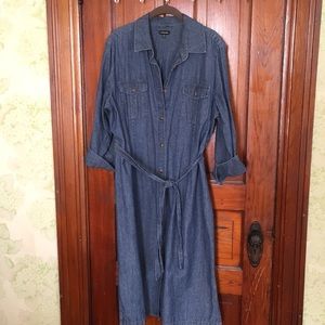 J. Peterman Chambray Shirt Dress